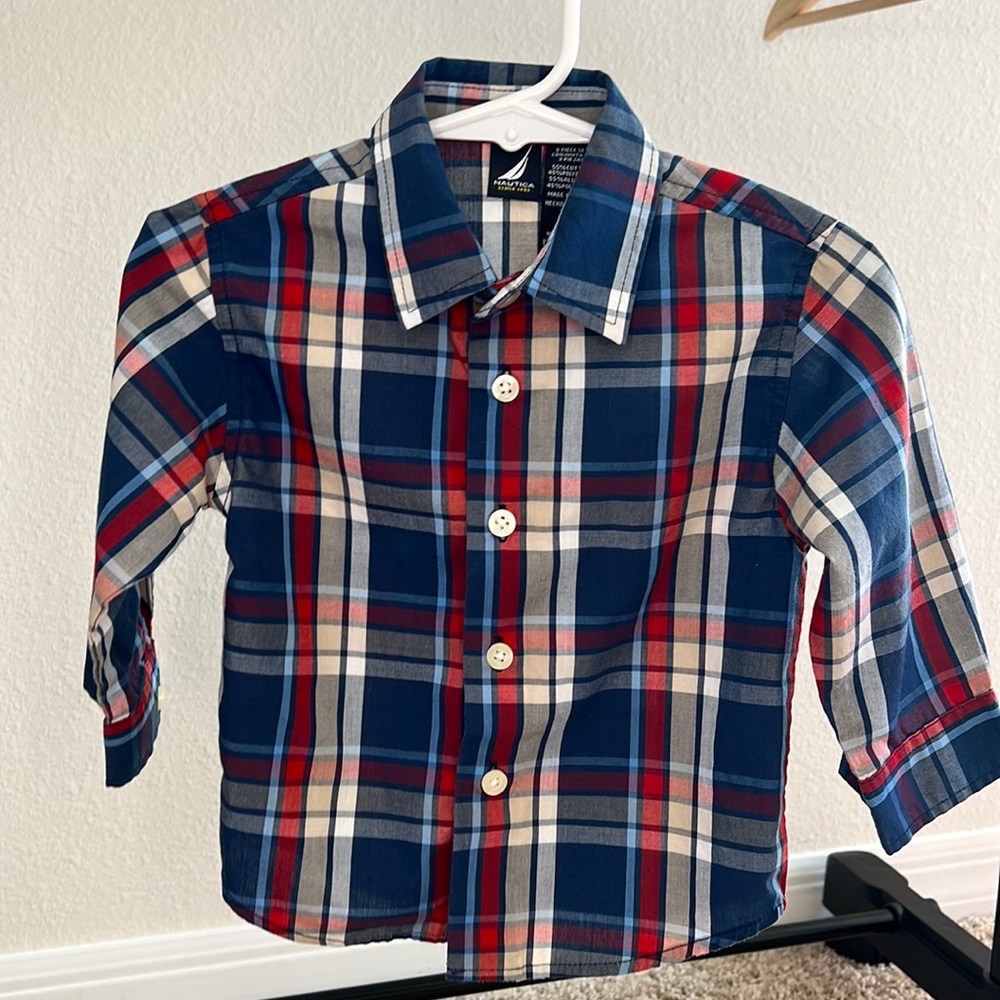 Boys Nautica Kids Polo Shirt 12M Stylish Kids Shirt - Comfy & Soft